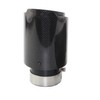 Carbon Tailpipe Exhaust Trim 100 mm Round Black Stainless Steel