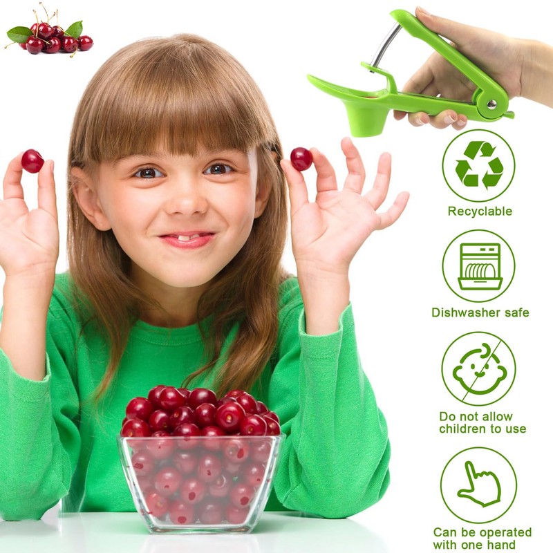 Cherry Pitter Stainless Steel Cherry, Cherry Stone for Quick Removal,