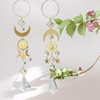 KEINIA Suncatchers Hanging Crystals for Windows, Sun,Moon and Star Hanging