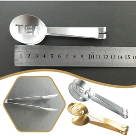 Addein 1 Pack Tea Bag Squeezer Tongs, Stainless Steel Teabag Squeezer Tool, Tea Bag Holder Tea Tongs Strainer Clip Spoon for Gripping Tea Bags Ice Sugar Cubes