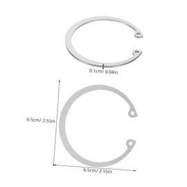 NOLITOY 5pcs Stainless Steel External Circlip Retaining Rings Assortment Kit Durable Design for Secure Fit Versatile Use Various Applications