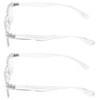 V.W.E. 2 Pairs Transparent Frame Modern Rectangular Anti-Blue Blue Ray