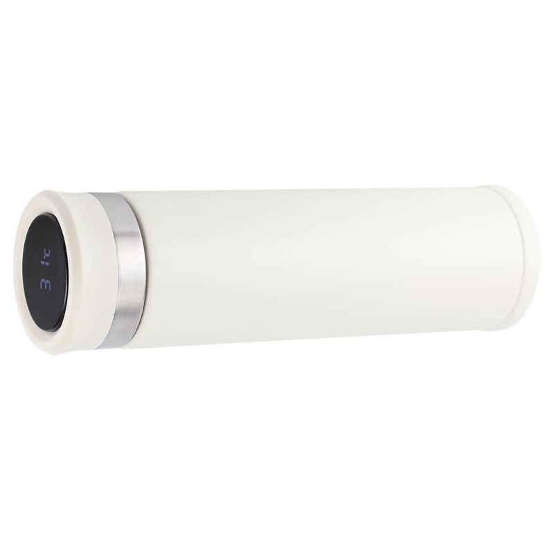 Intelligent TemperatureSensitive Vacuum Cup Mirror Smart TouchScreen Insulation Cup(Creamy White