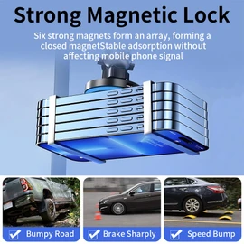 LUNQIN Car Magnetic Phone Mount for Mazda CX-90 CX90 2024 2025 2026 and Mazda CX-70 CX70 2025 2026 Auto Accessories Best Cellphone Holder Fast 15W Wireless Charger Cell Phones Charging Screen Stand