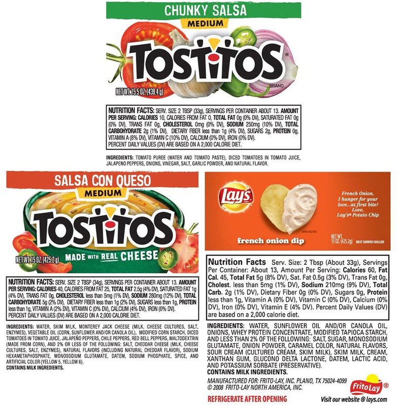 Tostitos Salsa and Lay's Dip Variety Pack (3 Pack)