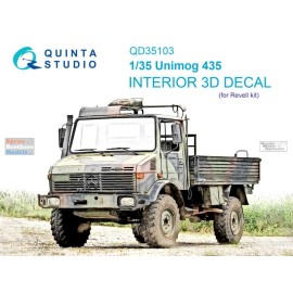 Quinta Studio QTSQD35103 1:35 Quinta Studio Interior 3D Decal - Unimog 435 (REV kit)