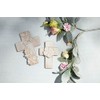Mud Pie Sm Ceramic Flower Cross; 5 1/2" X 3