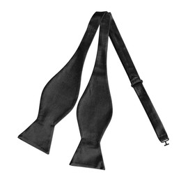 Allegra K Bowtie, Bowtie, Ribbon, Formal, Wedding, School Entrance Ceremony, Plain, Adult, Men's, Black