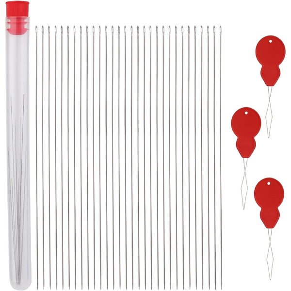 Straight Beading Needles with Convenient Storage Tube SizeExtra Fine Thread