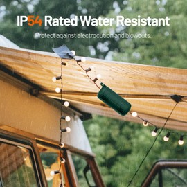 2 Pack Extension Cord Cover Waterproof, Outdoor Cord Connection Protector for Outside with 4 Removable Latches, Electrical Box Plug Covers for Patio, Power Tools, Holiday Decoration Lights, Green