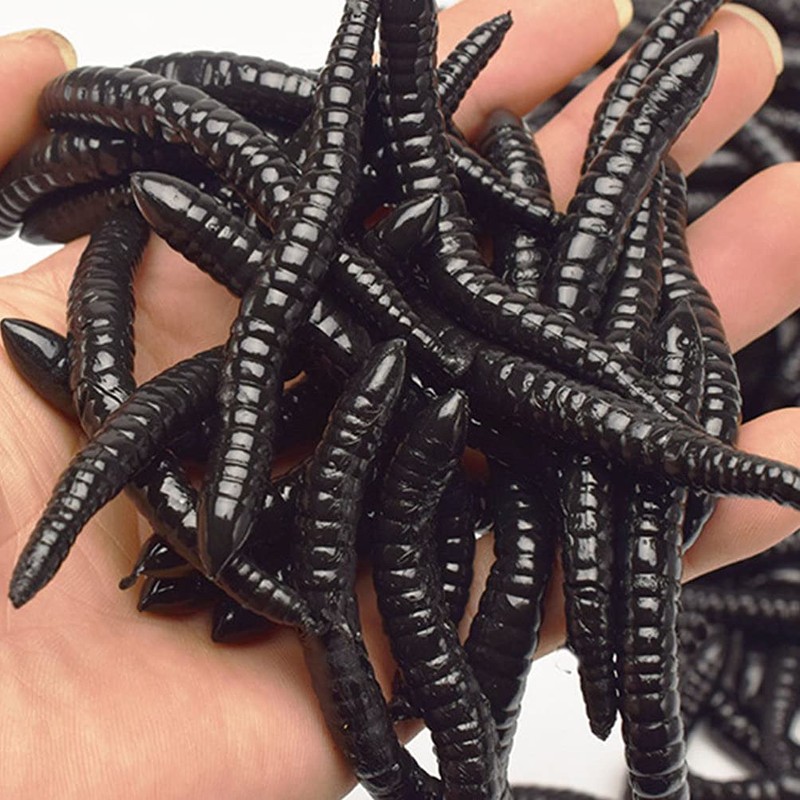 Worms 30pcs Earthworms Maggot Figure Joke Toys for Halloween Decorations
