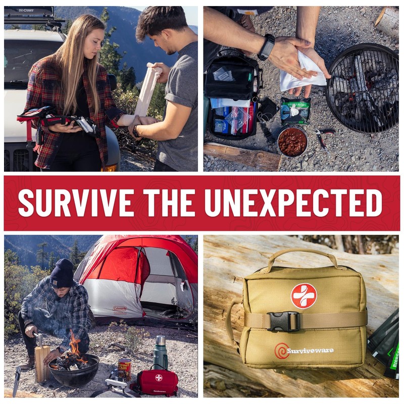 Surviveware 119 Pcs Comprehensive Premium Survival First Aid Kit -