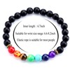Hamoery Men Women 8mm Lava Rock Beads Bracelet Elastic Natural