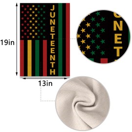 Juneteenth Garden Flag African American Independence Day Stars and Stripes Freedom Vertical Double Sized Yard Outdoor Decor