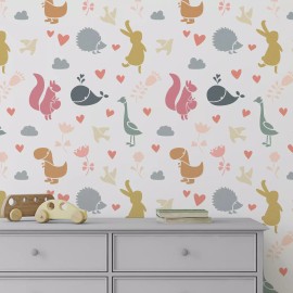 Stencil Revolution Cute Animals Pattern Wall Stencil - Durable & Reusable Mylar Stencils