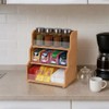 DOUKE Wooden Tea Bag Organizer – 2-Tier Stackable Tea Box