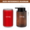 KASUNTING Amber Glass Foaming Soap Dispenser, Ribbed Foam Hand Soap