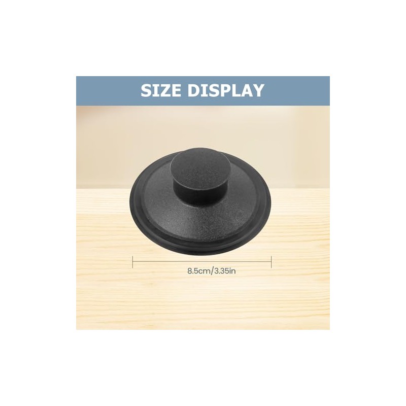 1 Pcs Black Plastic Sink Plug Drain Stopper 3 Inch