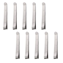 10PCS Stainless Steel Sewing Hemming Clips with 3 Inch Ruler Rustproof Sewing Clips for Fabric Quilting Dressmaking Crafting Non-Slip Grip Fabric-Safe Marking Tools