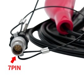 JIEYUEXIN Power Cable Compatible with Trimble 4700 4800 5700 5800 R6 R7 R8 R10, 7 Pin to Alligator Clips GPS Power Cable Compatible with Trimble GPS RTK GNSS Receiver(46125-20)