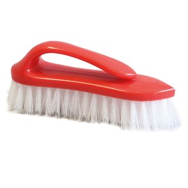 Hygoclean Scrubbing Brush with Handle Clean Red / White L 17 cm Scrubbing Brush with Handle Cleaning Brush Cleaning Brush Pack of 5