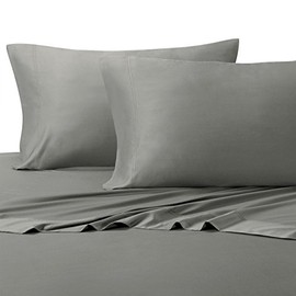 Royal Hotel Bedding Cotton Sheets, 4PC Bed Sheet Set, 100% Cotton, 300 Thread Count, Sateen Solid, Deep Pocket - Gray - Queen Size