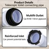 Toilet Waste Pipe Connector 260mm-500mm Toilet Pan Connector Universal WC