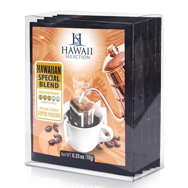 Hawaii Selection/Hawaiian Special Blend/Medium Roast/Single Serve/Pour Over Coffee/Drip Coffee/ 5