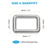 PATIKIL Flat Metal Rectangle Rings 1-1/4" / 32mm, 8 Pcs