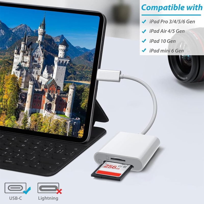 SD Card Reader USB C, 2 in 1 SD Card