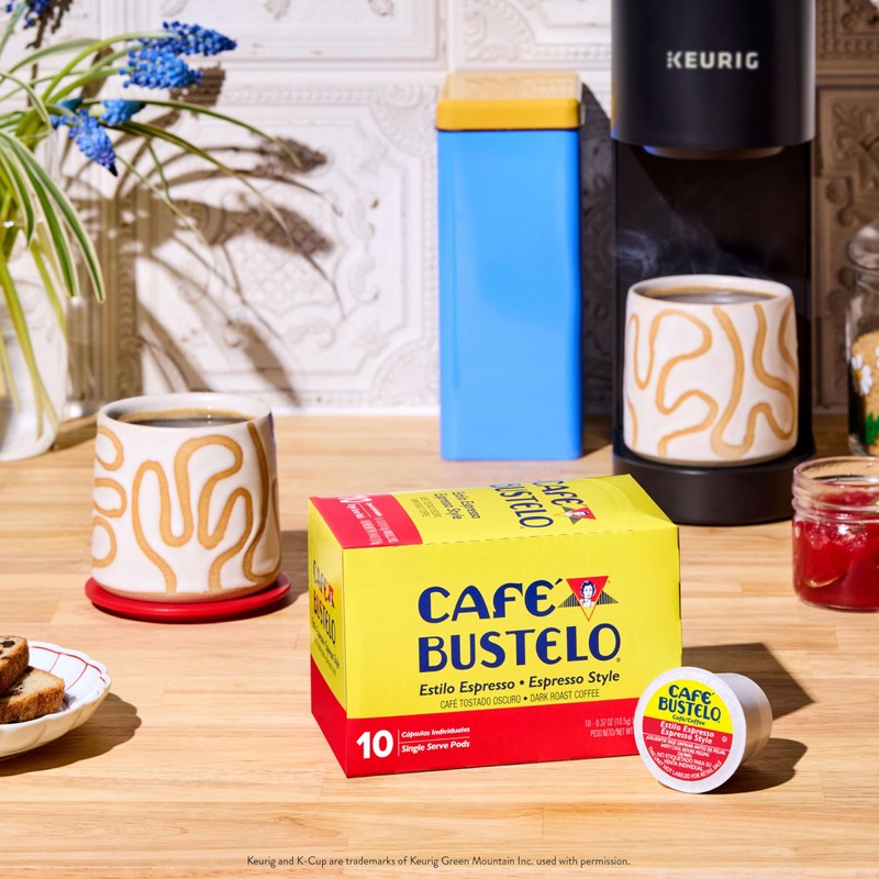 Café Bustelo Espresso Style Dark Roast, Single Serve Coffee Pods,