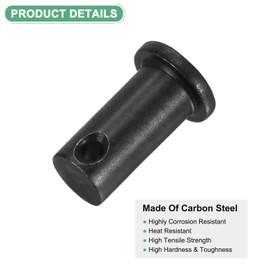 M METERXITY 4-Pack Single Hole Clevis Pins, M10x20mm Carbon Steel Flat Head Clevis Pins for Mechanical Linkage/Fixed Parts/Ship Rigging, Link Hinge Pin Reusable