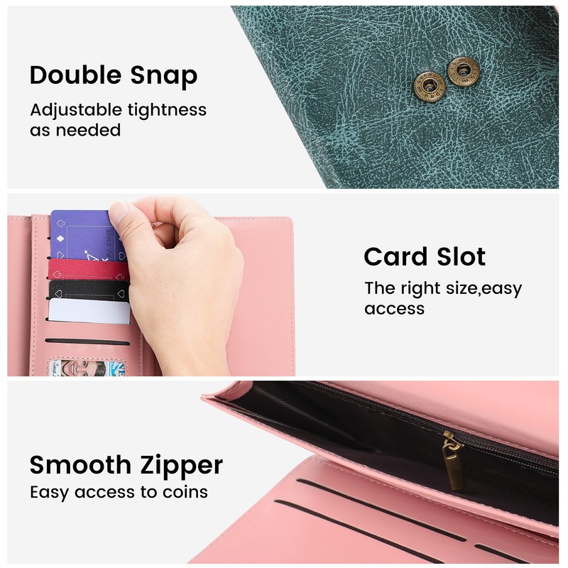 Pomelo Best Wallet Women RFID Blocking Trifold Credit Card Holder
