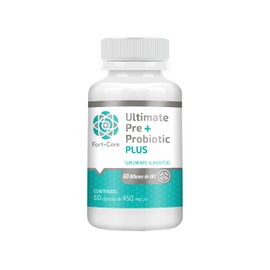 Fort Core - Ultimate Pro Probiotic Plus, 60 billones de UFC, Sin Gluten, Sin Lactosa, Sin Azúcar - Ingredientes Naturales - 60 Cápsulas de 450mg cada 