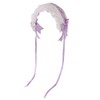 Girls Maid Cosplay Headband Lace Flower Headwear (Purple)