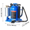 10-16.3 Inch Heavy Duty Welded Air Hydraulic Bottle Jack 32