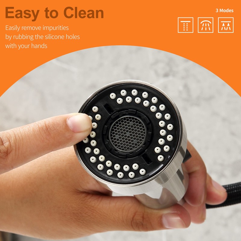 TIORIY Pull Down Spray Head Replacement - for Kitchen Faucet