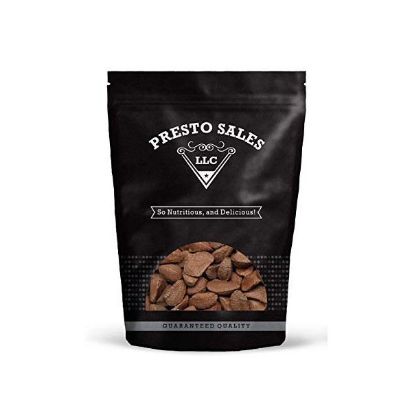 Brazil Nuts, In shell Polished Large, Raw, Brazil Origin, KETO, Vegan, Non-GMO And Natural, Whole, Superior, 1 lb. Resealable Bags, supports your thyroid, 1 lb. (16 oz), by Presto Sales
