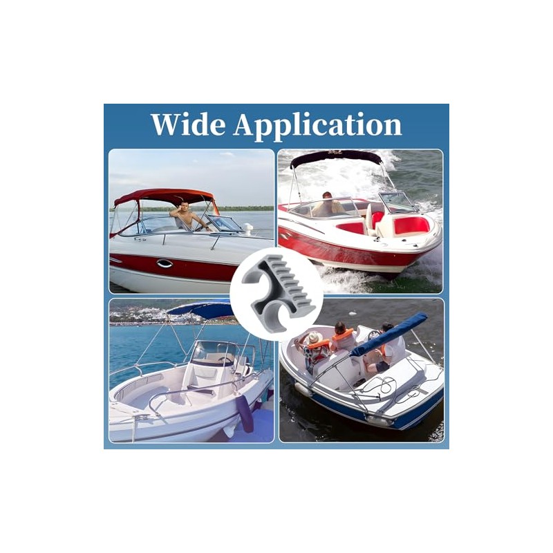 Bimini Top Support Pole Clips Holder Hardware 7/8 inch, Bimini