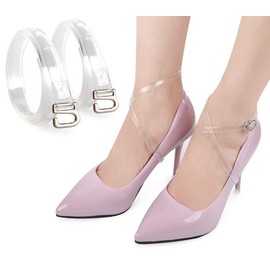 2 Pairs Women Detachable Shoe Strap High Heels Invisible Shoelace for Holding Loose High Heel (60cm/23.6inch)