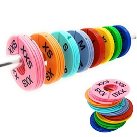 YianBestja Round Clothes Hanger Divider Clothing Rack Size Divider Clothes Rail Size Finder Clothes Rack for Wardrobe Clothing Shop (40 Pieces Hanger Divider)