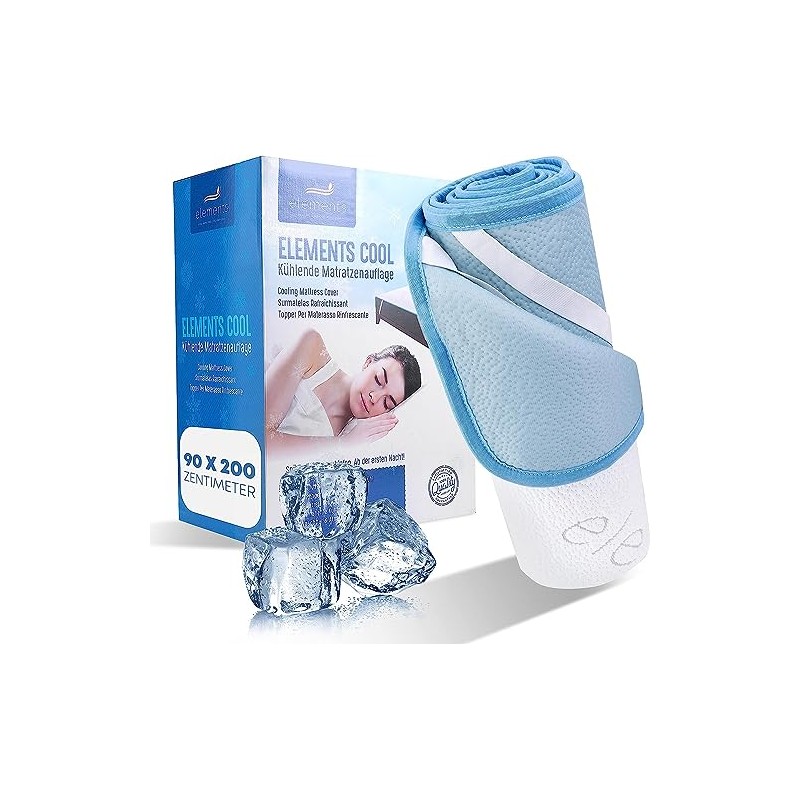 Elements Cool Cooling Mattress Cover, Cooling Mat for Beds, Self-Cooling