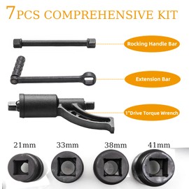 Werhoo 1:64 Torque Multiplier Wrench, 1 Inch Drive, Heavy Duty, 3,688 ft/lbs (4800 N/M) - Includes 4-Piece Cr-v Socket Set