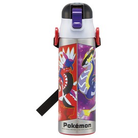 Skater SDC6N-A Children's Stainless Steel Water Bottle, Direct Drinking, 20.8 fl oz (580 ml), Pokémon 23N, Children's Friendly Lightweight Type, For Boys, For Cold Insulation, Pocket Monster Waterbottle, Sports Bottle, Cute, Kids, Children, Water Bottle