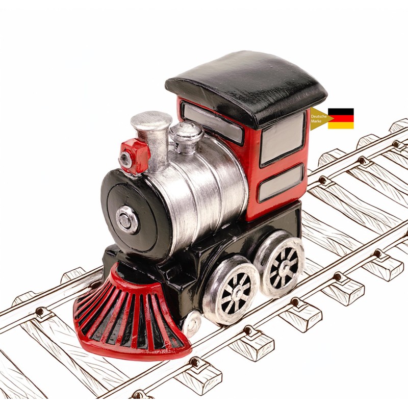 Kremers Schatzkiste Funny Money Box Railway Decoration Piggy Bank Figure
