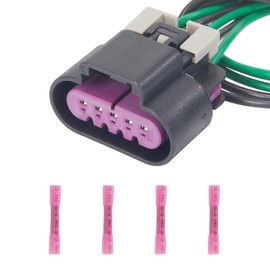 KIttyland 5-Wire Mass Air Flow (MAF) Sensor Connector Wiring Harnesses Plug Pigtail Compatible with Select General Motors & Other Vehicles13585858