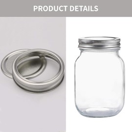 novelinks 16 OZ Clear Plastic Mason Jars with Airtight Lids - Plastic Mason Jars 16 OZ Plastic Jars with Lids for Kitchen & Household Storage (12 PACK, Silver)