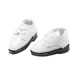 Obitsu 11 OB11 Size Obitsu Doll 4.3 inches (11 cm) Body Shoes Men's Shoes Leather Shoes 5 Colors (White)