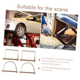 Baluue 10pcs Alloy Safety Pin Lockable Trailer Hitch Pin Heavy Duty Square Coupler for Trucks