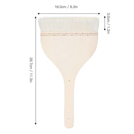 HEEPDD Paint Brush Set, Flat Hake Brushes for Watercolor Wash and Acrylic Painting, Soft Wool, Comfortable Grip, Ideal for Artists (6 Inch (153mm ID, 5mm Thickness))
